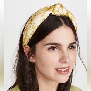 Lele Sadoughi Yellow Brocade Headband